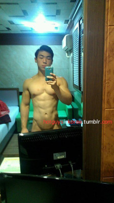 hotguysinkorea:  He is my childhood friend. He has great body and great cock. So(or maybe) he got a exhibitionism. When he fuck with a girls, he always take  a Proof shot and sent to pics on group chat for friends. (sometimes he post his pic on internet