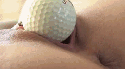 slow-dance-chubby:  Hole in one   Balls deep?