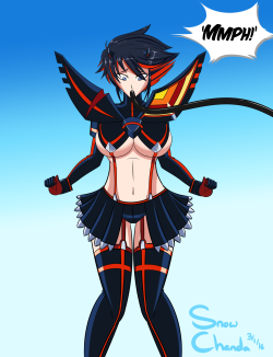 snow-chanda:  A commission of Ryuko Matoi from Kill La Kill getting some breast enhancements! ;D Been wanting to draw her for a while and now I got to! I’m pretty happy with the outcome c:   &gt;_&gt;