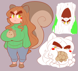 theycallhimcake:  Made an eyebrow squirrelstack. Her name is Almond. ‘w’ She’s about as nice as an actual squirrel, though.    omg! &lt;3
