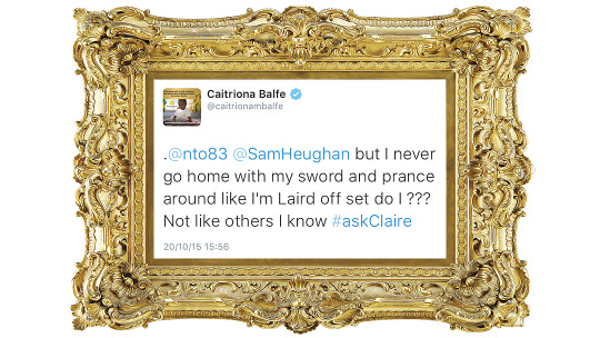 Sam Heughan ♥ Caitriona Balfe (Outlander) #1 Parce que... Tumblr_nwqklakhv01qd68luo6_540