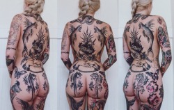 moldiegoldies:  back progress, filled my last bigger spot today! by Jake Miller at Cathedral Tattoo in Salt Lake City 