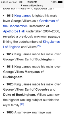 thecharge: ariaste:  margotkim:  This is the greatest progression of events I have ever read, where’s my historical gay romance novel about this  KING JAMES, CAN YOU CHILL?  Local King Cannot Stop Promoting His Boyfriend 