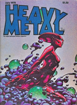 martinlkennedy:  Front cover of Heavy Metal magazine July 1978 by Caza  