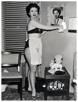 Marcia Edgington          ..catches up on some housework!Photographed by  &ndash;  Elmer Batters