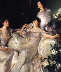 the-garden-of-delights:  &ldquo;The Wyndham Sisters&rdquo; (1899) (detail) by John Singer Sargent (1856-1925). 