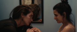 oldfilmsflicker:  In Obvious Child, the scenes with Jenny Slate and Gaby Hoffmann. When they hang out, Hoffmann brings her tea; they try on clothes and they’re throwing them at each other. There are similar scenes in Working Girl, but they don’t have