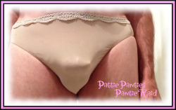 pattiespics:  Pattie was very naughty on a recent out of  state trip.  She slipped into the hostess’ bedroom for a quick peek in  her pantie drawer.  An of course she just had to try on some of her  sweet panties.  And yes, she did pilfer one pair