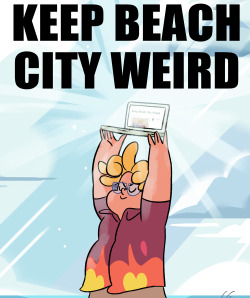 keepbeachcityweird:  KEEP BEACH CITY WEIRD IS BACK!  I’ve been off the grid for the summer.  Not because government was on my tail, but because I… dropped my phone in the toilet.   And then I was googling “how to remove a phone from a toilet