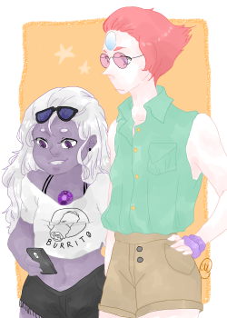 meyawhat:  Pearl and Amethyst :vhope you guys are having a great summer! ^^ 
