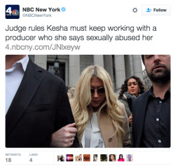 lesbianfeministwiitch:  and y’all wonder why women don’t feel safe speaking out… #freekesha   Can she change her name like prince did? Like how can they stop her from ever recording on her own? Like what contract makes that possible? This shit is