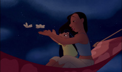 fandomsandfeminism:  mossmallow:  katybuglove:  Okay, can we talk about this scene for a minute? I’m sorry if this has been mentioned, but I have a lot of feels, so I need to spew them in a word vomit.  This is the scene in Lilo and Stitch when Nani’s