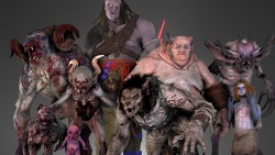 The Witcher 3: Wild Hunt Monster Pack 2Chort, Cyclops, Fogling, Katakan, Botchling, Sylvan, Werewolf, Wild dog and Johnny the Godling from the Witcher 3: Wild HuntMultiple  skins and various body groups for most of the models. Sub-optimal rigs  for the