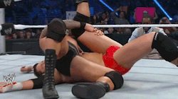 rwfan11:  Wade Barrett gets pinned by Orton ….again, this post was originally for Barrett’s , but how can you not notice Orton’s bulge too! :-) (not my gif… via » JUB .com )  Two of my favorite bulges to drool over!