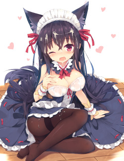 lewd-lounge:  Maid set requested by anonymousAll art is sourced via caption