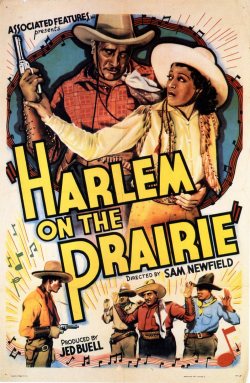 4colorcowboy:  A poster for the 1937 film: &ldquo;Harlem On The Prairie&rdquo;; starring singer/actor: Herb Jeffries.. In 1959, Jeffries would marry popular stripper Tempest Storm; fathering a daughter named &ldquo;Patty&rdquo; with her.. Remarkably,