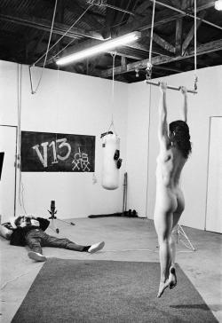ulysses2013:   Helmut Newton shot with Lisa Lyon by Alice Springs, Venice California, 1981   