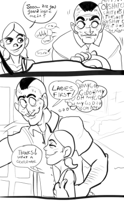 wutruffbeest:  rrrampage is a huge inspiration of mine and i know she likes to wreck eddie gluskin so i had her cute gas station attendant wreck him a lil for her B) not pictured: she grabs her phone and bails out and calls the cops and then they find