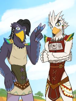 Teba and Harth - Breath of the Wild FanartUnderrated and underappreciated, Teba is my favorite of the “modern champions”, shame the Rito main quest felt so short compared to the other three, but it was still my favorite with regards to game mechanics.