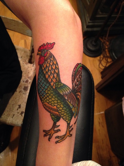 Mexican fighting roosters tattoo