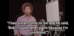we-should-fuck-now-that-i: crescentia-tamarind:  jetpack-jenny:  boss-of-the-plains:  mogifire:  Black and White painting  by Bob Ross  Still looks awesome  bob ross is the most unproblematic of the faves  All he ever wanted was to brighten your day.