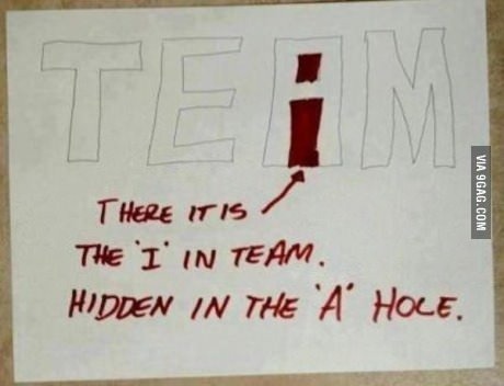 Give me a t for teamwork