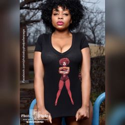 London Cross @mslondoncross modeling a shirt created by Dame T Shirts and Apparel https://www.facebook.com/dames.arts called Supernatural #thick #tshirt #supernatural  #afro #blackbusiness  #photosbyphelps #promo #maryland #dmv #bust #sexy #hips #thicknes