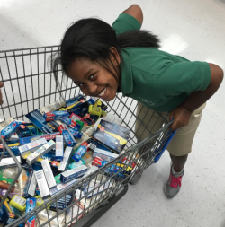 elaxisfae: youngblackandvegan:  frantastique:  micdotcom:  9-year-old girl gives care bags to homeless women After noticing homeless people on her walk to school in Irvine, California, 9-year-old Khloe Thompson decided to start her own charity, dubbed