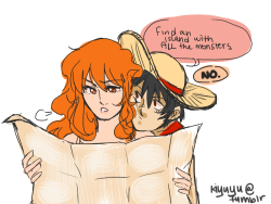 kiyuyu:  two one piece ships bc one piece was requested by two people. I also like franky and robin, sanji and nami, usopp and nami and zoro and nami. So… most of them I guess… shuffles and back flips out 
