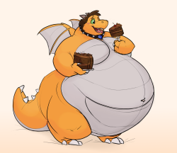 Slices are Mouthfuls, Right?Artist:  Chunky Chips    On FA    On TwitterCommission for Dragon Wagon    On FA    On Twitter