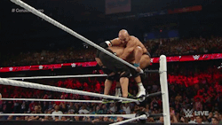 Cesaro copping a feel of Cena