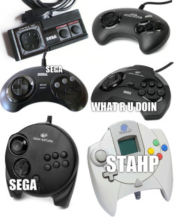 insanelygaming:  Evolution of Sega Controllers 