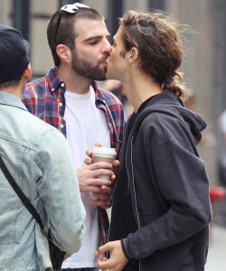 fuck-you-coach:  pranceswithwerewolves:  dillonhilton:   Zachary Quinto and Miles McMillan in New York City, October 2014  this is the content i subscribe to this website for!!!  I just finished watching Heroes and all I see is Sylar  ::i just finished