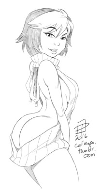 callmepo: Because I can’t resist a good meme.  Here’s Gogo sporting the latest fashion meme - the virgin killer sweater. 