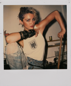 twixnmix:  Madonna Polaroids by Richard Corman, 1983.In June 1983, 24 year old Madonna was rising on the club charts with singles Everybody and Burning Up. Photographer Richard Corman captured pre-fame Madonna at home one month before the release of her