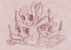 CMC and Stallions!!! Some doodle I did at Thailand brony meeting!