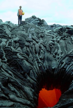 voxtoria:  sixpenceeeblog: This is definitely an unnerving picture. The cooled lava almost looks like bodies.  At first I was impressed because I thought it was an art piece. Now I’m really impressed because Mother Nature is so metal. 