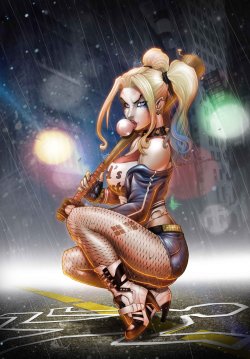 pantyhosedcharacters:  Harley Quinn - Suicide Squad Fanart by: vinz 