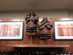 venerabledreadnought:  queenofthequillandink:  megablaziken:  So I went into Macy’s and I’m not sure if this is the proper advertising strategy for belts.  That’s the best advertising strategy for belts.   My mind says BDSM… But my heart says