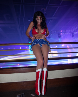 lucky-33:  I can’t wait for this year’s Fetish &amp; Fantasy Ball. It’s a sexy blast!!! Moment will be looking like this again, of course.  I love her version of Wonder Woman! 