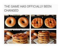 yesrandomfuckery:  Krispy Kream waffles! Shit has officially gone too far. Lol!