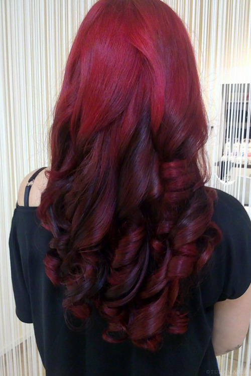 Dark red hair color