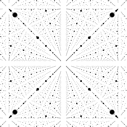 tescofinest:  timbonia:  adrianoir:  techcommblog:  ANIMATED GIF: A fractal design of black dots flowing toward you  It never ends!  If you stare straight into the middle you can see all kinds of shapes forming all in the black dots.  in the dots, it