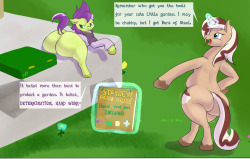 theadventuresofhotfudge:  saggislapsdojo:  Back to Your Roots 2 Returning to the fold, we have one of the very few Saggitha Slap dojo students, Hot Fudge the Unicorn. It seems she stepped up to care for her sensei and good friend’s grandson’s garden