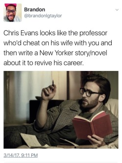 watermelonsaltandhoney:This is very vivid. Did this guy actually have an affair with Chris Evans?
