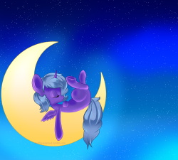 bubblepopmod:   Little Luna’s Moon by Rue-Willings  Ahh I havent drawn little luna in so long xD Shes such a cutie.  &lt;333