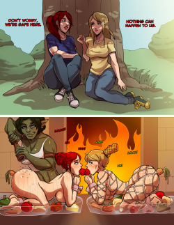 dolcett-misogyny:  mytwistedposts:  ifob3:  A lovely pic done by the talented Dear Editor :D http://deareditorart.tumblr.com/  Featuring my OCs, such the scarlet red head one :P (no name yet… Maybe never.) Other art of her: http://ifob3.tumblr.com/post/14