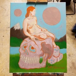 Working on a painting for long pose night.    #art #painting #figure #nude #skulls #oilpainting #oils #artistsofinstagram #artistsontumblr  https://www.instagram.com/p/Bp0onIiFvjP/?utm_source=ig_tumblr_share&amp;igshid=1296o4aq5ofgq
