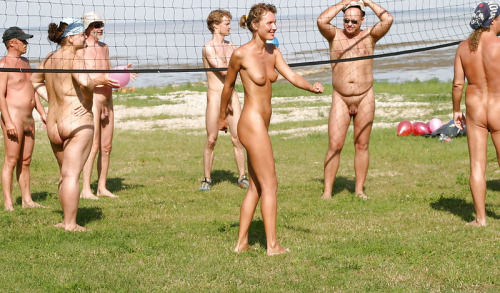 Nude beach volleyball girl ass