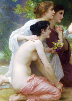 paintingses:  Admiration (detail) by William Adolphe Bouguereau (1825-1905) oil on canvas, 1897 